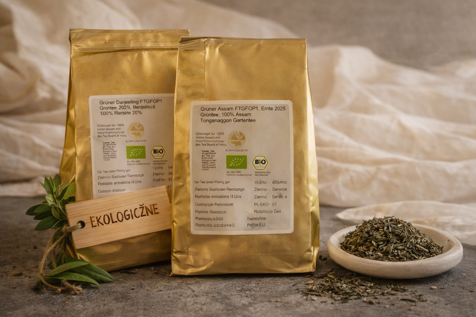 luksusowa zielona herbata ekologiczna