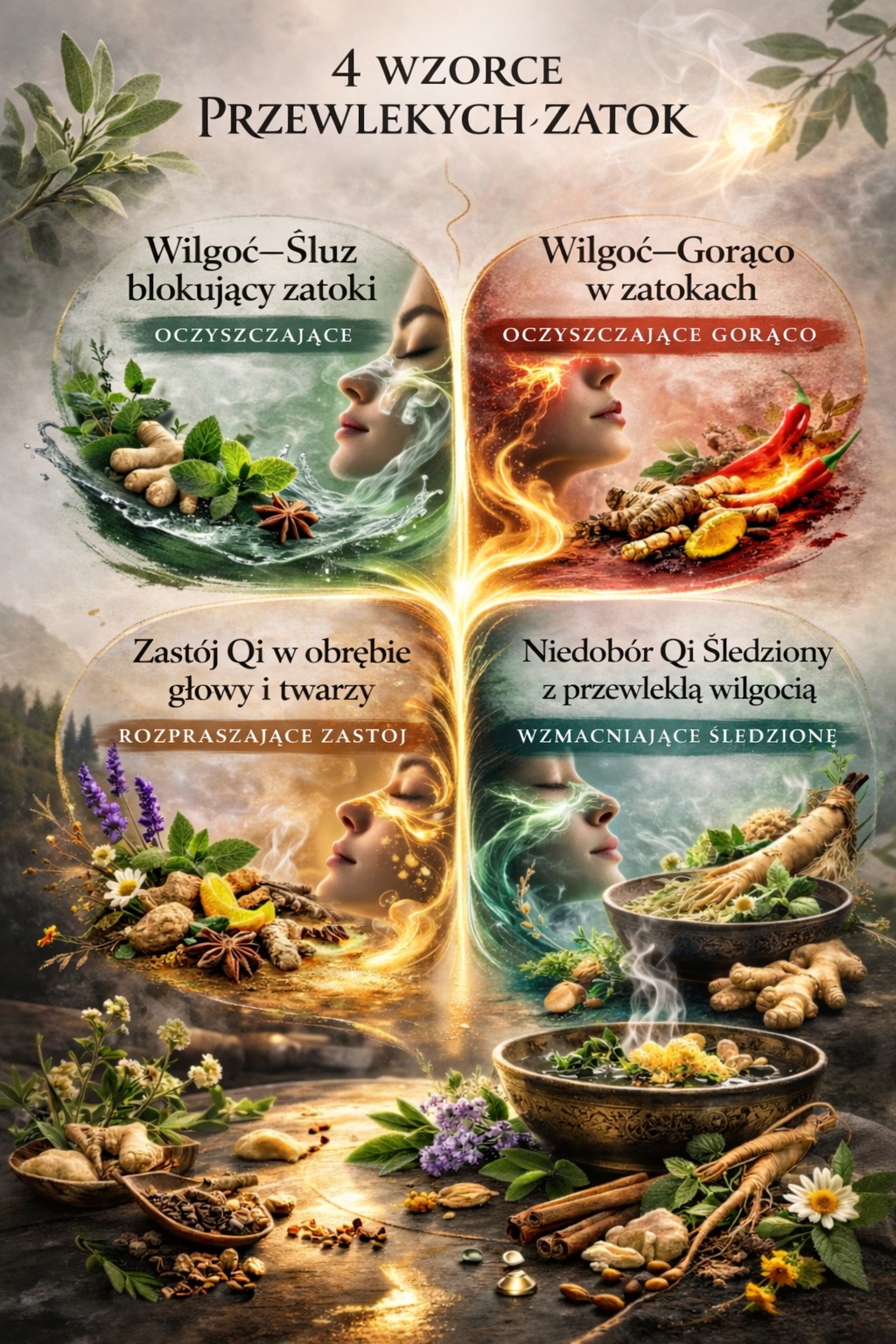 4 wzorce przewlekłych zatok w TCM – przewodnik Zielone Serce